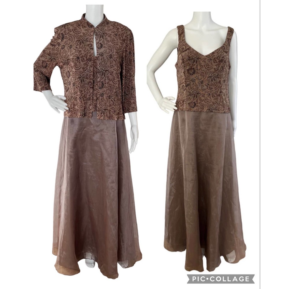 Alex Evenings Two-Piece Set Sleeveless Dress and Glitter Jacket with Flaw